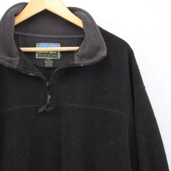 Vintage ROUNDY RIDGE Fleece Sweater Mens Black Pullover Outdoor Hiking Size 2XL - Picture 2 of 9